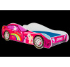 Posteľ s matracom CAR PINK 140x70 Ružová
