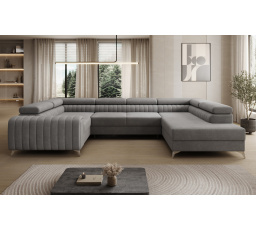 Rohová sedacia súprava v tvare U LOUIS, Monolith 85 Pravá