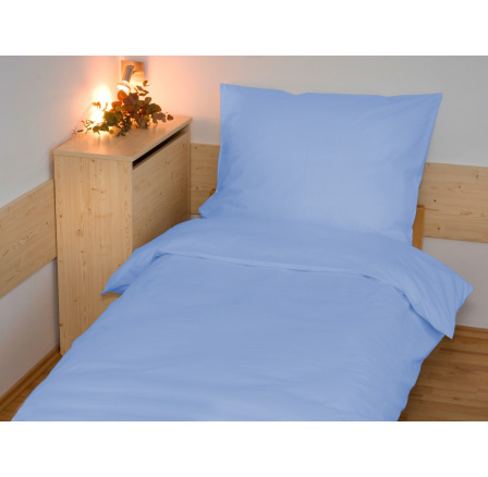 Obliečky francúzska bavlna UNI 220x200,70x90 svetlomodré