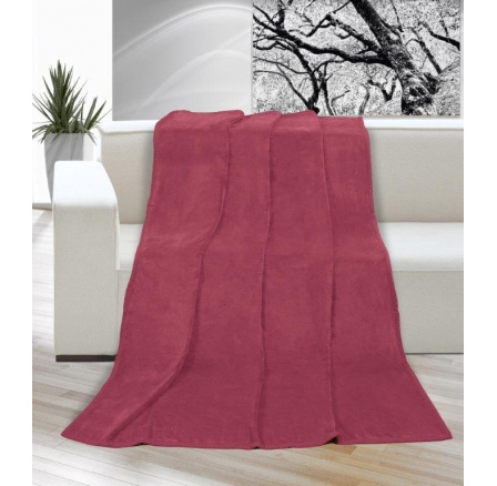 Deka micro dvojlôžko 200x230cm vínová