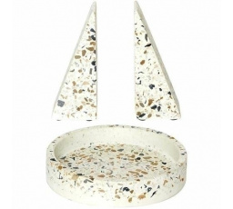 Sada Terrazzo 2 zarážky na knihy + mištička na drobnosti