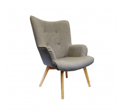 Kreslo ušiak Helsinki sivé