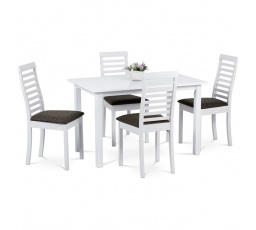 Jedálenský set AUT-4000 WT 1+4, 120x75 cm, farba biela