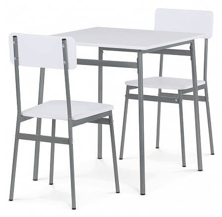 Jídelní set s 2 židlemi, 70x70x76cm, mdf AUT-O2122 WT Jídelní set s 2 židlemi, 70x70x76cm, mdf AUT-O2122 WT