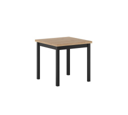 Stôl dub zlatý craft/čierny 80x80 ST25-FX