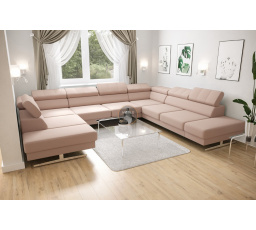 Rohová sedacia súprava EMPORIO MAX I 300X350X220 - pravá, ružová