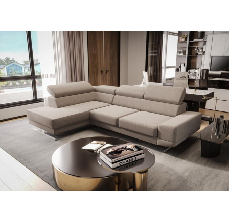 Rohová sedacia súprava MILANO I - béžová, ľavá