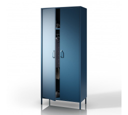 Kovová šatní skriňa modrá FLAVIO
