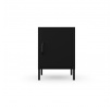 Kovový nočný stolík MODERN MIA X, 424 x 595 x 400 mm, Čierny
