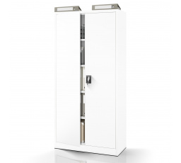 Kancelárska kovová skriňa na dokumenty biela: JAN H, 900 x 1950 x 400 mm