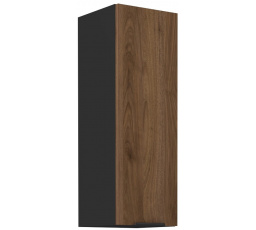 Horná skrinka MONZA - 30 G-90 1F, Čierna mat/Orech