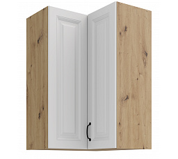 Horní rohová skříňka  STELLO - 60x60 GN-90 2F (90°), Dub Artisan/Bílý mat