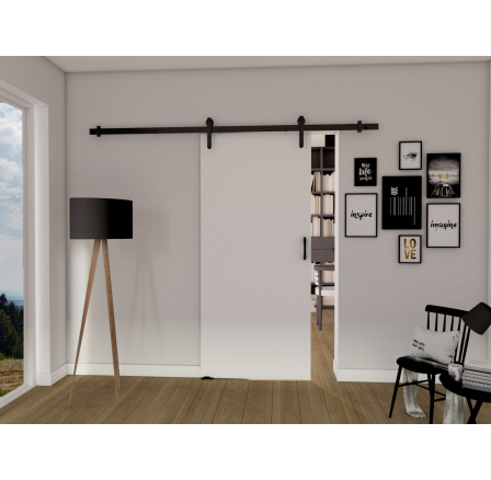 Posuvné dvere LOFT A100, biela/čierna Posuvné dvere LOFT A100, biela/čierna