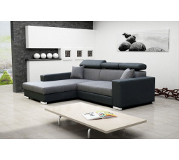 Rohová sedacia súprava Mexicana Lux L sivá/EKO čierna