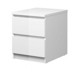 Nočný stolík SIMPLICITY 230, Biely lesk