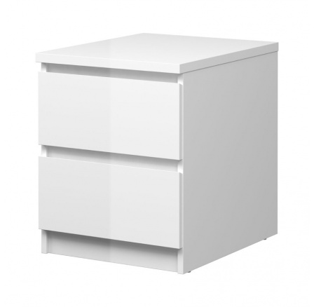 Nočný stolík SIMPLICITY 230, Biely lesk