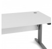 Písací stôl OFFICE 80400/318, Biela/Silver grey