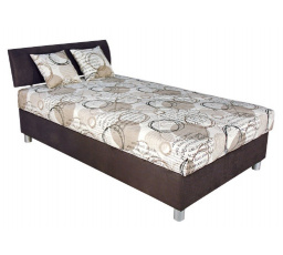 Koža na posteľ 140x200 čierna 01