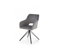 Jedálenská otočná stolička K535, sivá/čierna