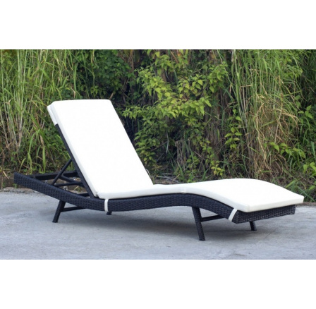 Lehátko Montana umelý ratan čierne