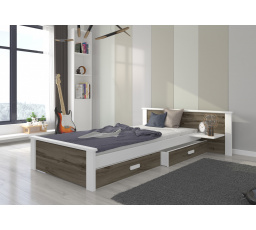ALDEX BED 200x90 Biela+dub sivá