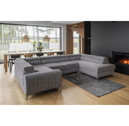 Rohová sedacia súprava v tvare U LOUIS, Poco 4 Pravá