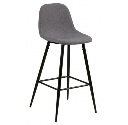 Barová stolička Wilma svetlosivá/čierna