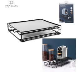 Zásuvka na kapsule Nespresso čierna
