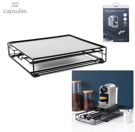 Zásuvka na kapsule Nespresso čierna