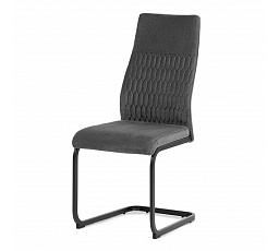 Jedálenská stolička, sivá látka, čierny kov