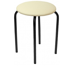 Stolička eco béžová - čierny rám Chico 2