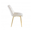 Stolička velvet béžová / zlaté nohy J262-1
