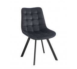 Stolička velvet čierna J265