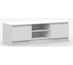 Televízny stolík SOLO - RTV 135, Biely Mat