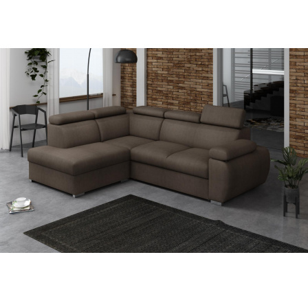 Rohová sedacia súprava Bodie IV ľavá hnedá