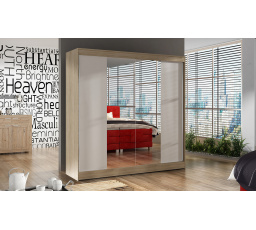 Šatní skriňa BAJA II 200, Dub sonoma/Biela