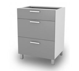 Kuchynská linka Natanya SZ40 3SZ sivý lesk