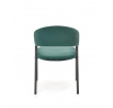 Jedálenská stolička K473, zelený zamat