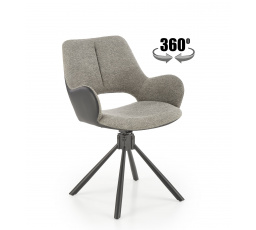 Jedálenská otočná stolička K494, Sivá/Čierna