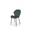 Jedálenská stolička K538 VELVET, Tmavozelený Bluvel 78/Čierna