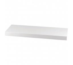 Nástenná polica 60 cm, MDF, biely vysoký lesk, balená v ochrannej fólii