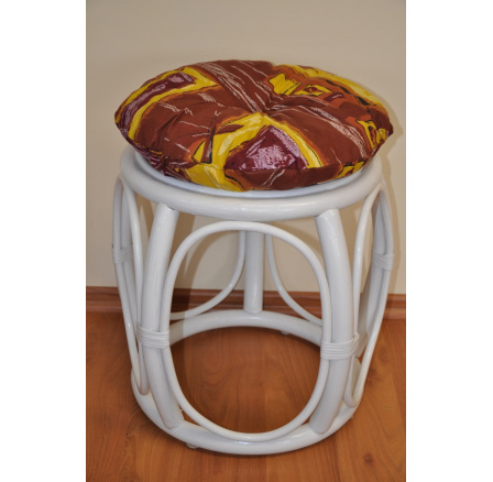 Vankúš na ratanovú stoličku hnedý list - priemer 35 cm