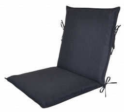 Vankúš pre záhradné kreslo UNI s nízkym operadlom - látka tmavo šedá melírovaná