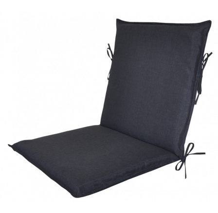 Vankúš pre záhradné kreslo UNI s nízkym operadlom - látka tmavo šedá melírovaná
