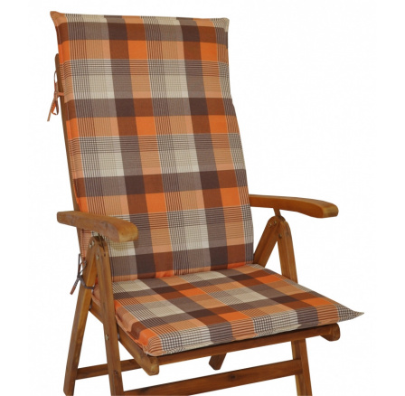 Vankúš pre záhradnú stoličku z teakového dreva UNI high - UNIKO orange cube