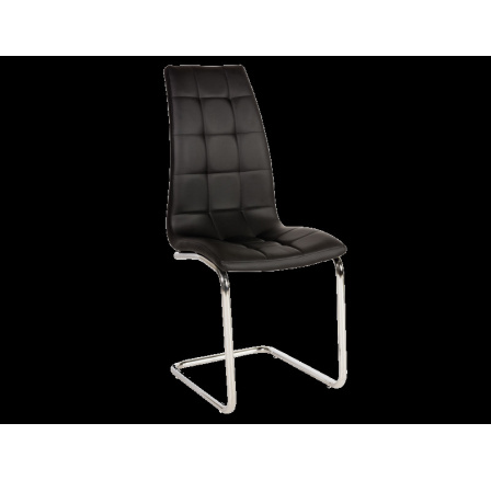 Jedálenská stolička H-103, chróm/čierna ekokoža