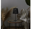 Solárna stolná lampa Merrill čierna