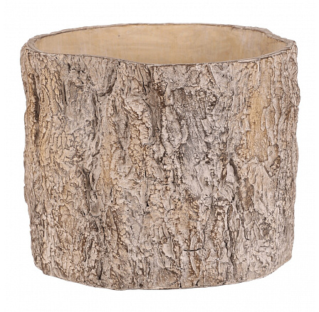 Obal betonový - imitace dřevěné kůry, vel. L, hnědý Obal betonový - imitace dřevěné kůry, vel. L, hnědý