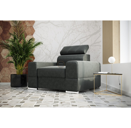 Kreslo ROYAL 114 cm - sivá