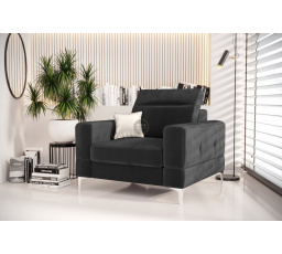 Kreslo čalúnené MALIBU 104 cm - sivá